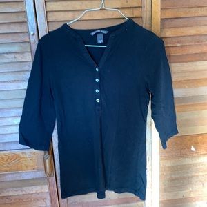 Black three-quarter T